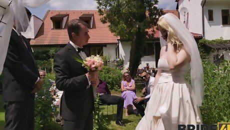 Blonde Vera Jarw having fun while being fucked during wedding